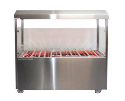 Holzkohle Grill Kebab Standmodell - Maße: 3085 x 645 x 1950 mm